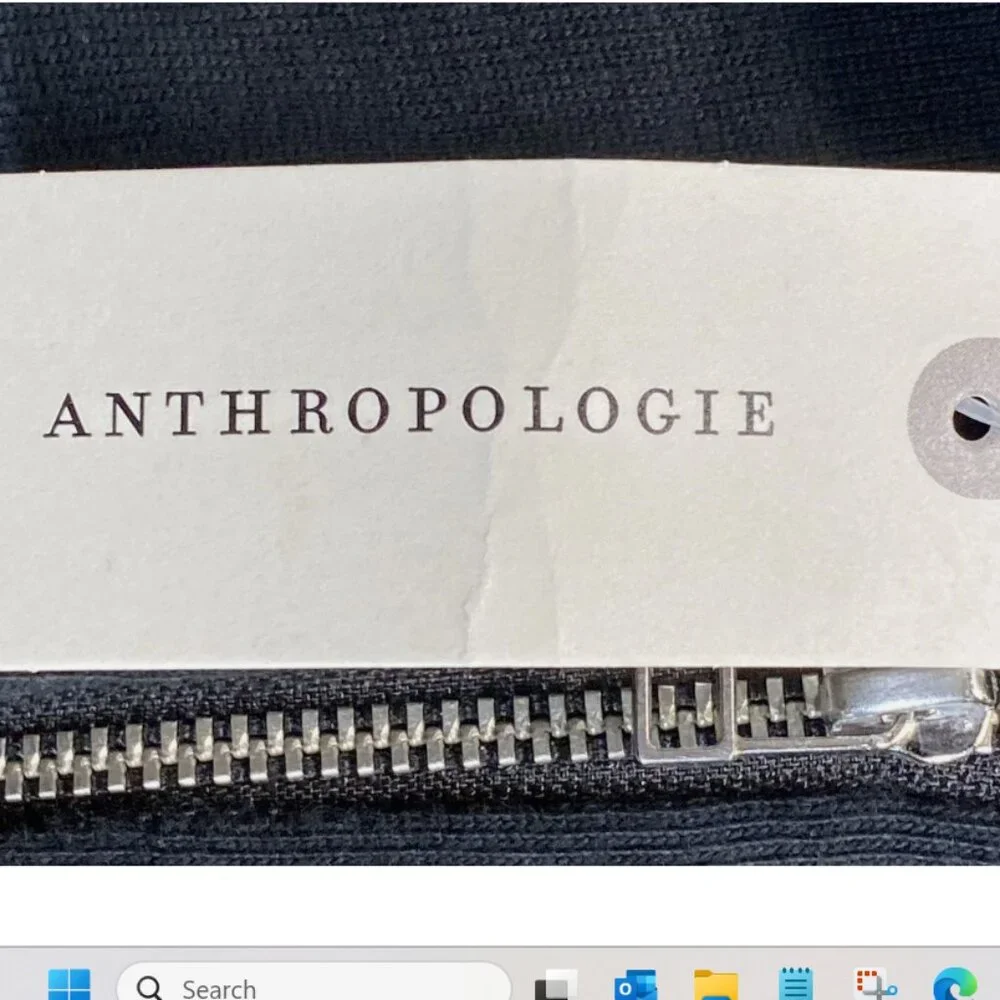Anthropologie Maeve Women Black Short Puff Sleeve Jacket XL fits like L - Picture 6 of 10